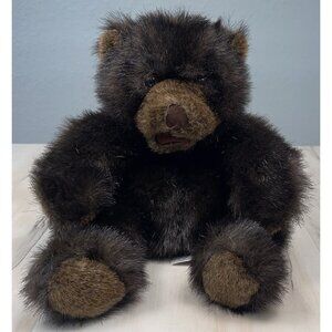 AURORA 13" Brown Fuzzy Plush Bear Cub HAND PUPPET Stuffed Animal Toy EUC